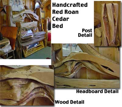 red roan cedar handcrafted bed